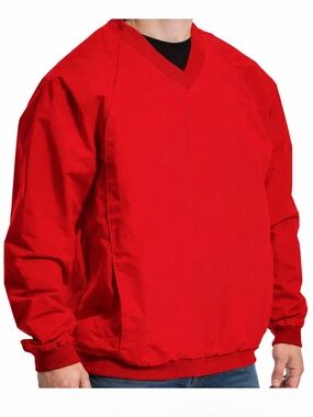 Destinations Red Pullover Jacket Windbreaker Coat with Budweiser Logo Sz XL